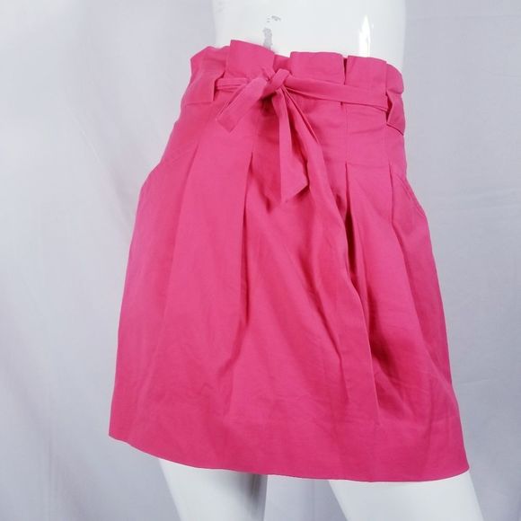 BCBGMAXAZRIA Mila Mini Skirt Pleated Size 8 Pink - Picture 1 of 6